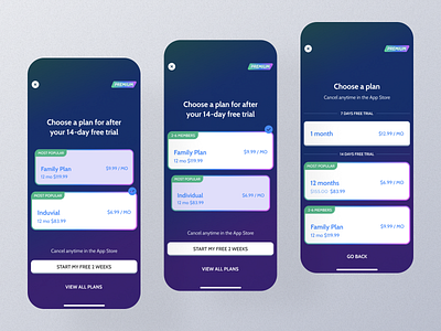 Membership Plan Mobile App Ui by UI Ants on Dribbble