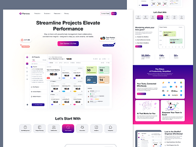 Planova: SAAS Website Design best saas website landing page design project management dashboard project management ui project management website saas saas dashboard saas design saas design idea saas ui saas website task management website todo dashboard todo website ui design uiux web web design website design