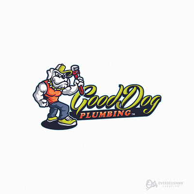 Plumbing Dog logo branding design graphic design identity illustration logo mark tshirt vector