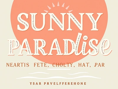 Sunny Paradise - Decorative Serif Typeface font font sans serif graphic design illustration