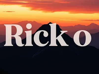Ricko Beautiful Serif Font font serif vector