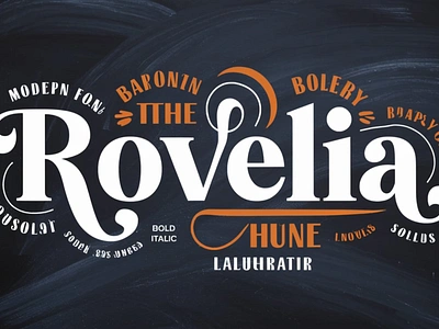 Rovelia – Modern Font design illustration modern font serif vector