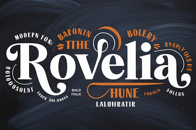 Rovelia – Modern Font design illustration modern font serif vector