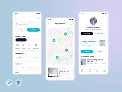 Real-estate App Design app best design buy clean design design filter map mobile app product profile property real estate app realefy rent sell ui ui design ui kit uiuxdesign