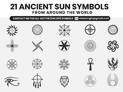 21 ancient sun symbols 21 ancient sun symbols ancient ancient sun book design ebook element freelance design gfx graphic design historical historical symbols icon logo design monogram logo sun sun symbols sun symbols for event design symbols vector sun symbols