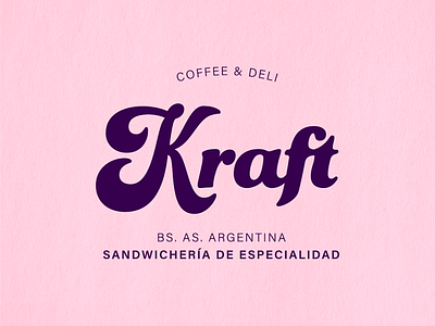 Kraft - Coffee Shop Logo argentina coffee shop brand identity branding cafe coffee and deli coffee bean coffee shop coffee shop design coffee shop logo cup of coffee design emblem espresso food and drink layout logo logotype modern logo product design sandwicheria