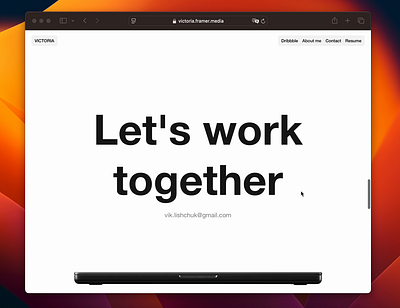 Victoria - Framer Portfolio Website creativedesign designinspiration framer interaction interactiondesign minimalism responsivedesign userexperience visualdesign
