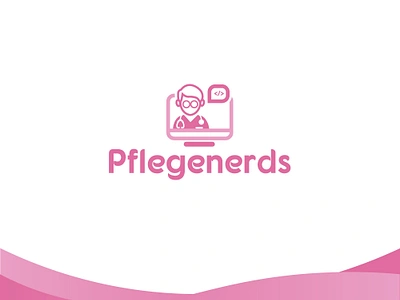 Pflegenerds - nursing online training branding graphic design logo nurse nurse training nursing online training pink logo