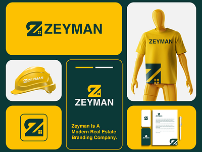 Zeyman Real Estate Branding Design 3d logo animation branding branding identity creative logo creative logo design design graphic design illustration logo design logos logotype minimalist logo design motion graphics presentation real estate logo typography ui unique logo visual identity