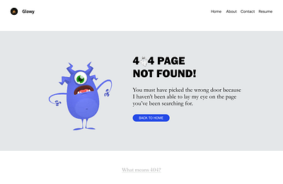 Daily UI Day08 - Prompt: 404 Page Design ui