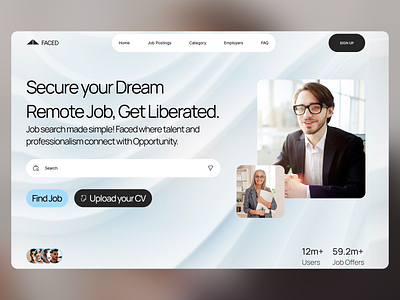 Job Search Platform branding cv design dream job hiring job listing job portal job postings job search platform logo online job application remote job ui ui design ux ux design web design web ui web ux website