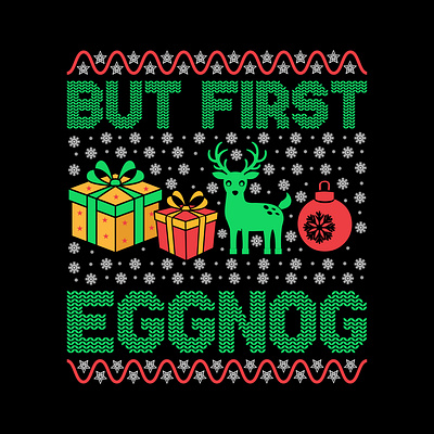 BUT FIRST EGGNOG holiday sublimation png