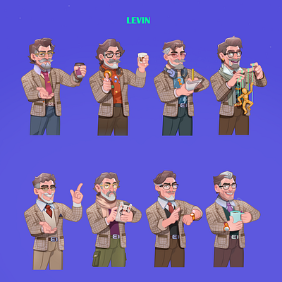 Levin is a psychotherapist. art character design funny illustration psychotherapist vector