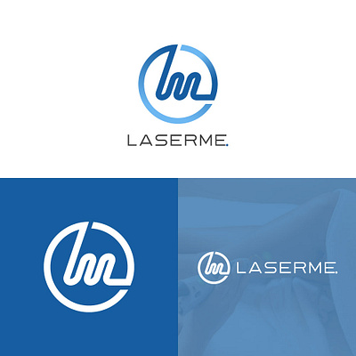 laser treatment brand logo branding design graphic design laser logo laser treatment lm logo logo logo maker