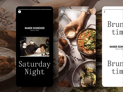 Rainer Schneider - Restaurant Mobile Design branding company creative design elegant food food menu food service menu minimal minimal design minimalist modern restaurant restaurant menu service ui ux ux ui web