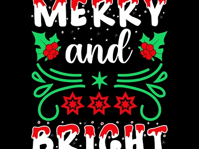 merry and bright holiday sublimation png