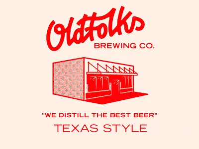 Oldfolks Brewing Co. Branding & Packaging Design beer design beer logo beer packaging beer store branding brewery brewing brewing co logo cold drink logo craft beer design drink drink branding drink packaging label logo logo design oldfolks beer texas beer texas style