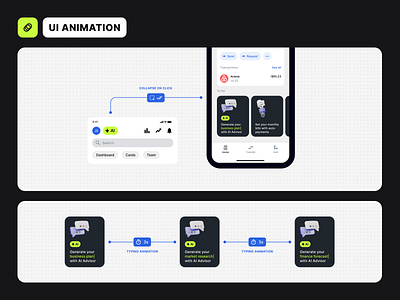 AI tool Interface Interactions ai advisor ai integration fintech app design interaction design interactive ux interface design microinteractions mobile ui ui animation user interaction uxui