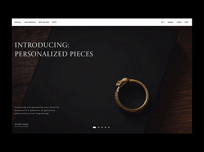 Nature inspired jewelry webshop design e commerce ecommerce jewelry jewelry webshop product page ui web design webdesign webshop