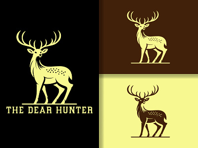 Dear Hunter Logo agency alcon logo america animal logo branding company dear hunter logo deer for sale deer hunter flight freedom graphic design illustration outdoor the logo for sale ui ux zoo animal logo