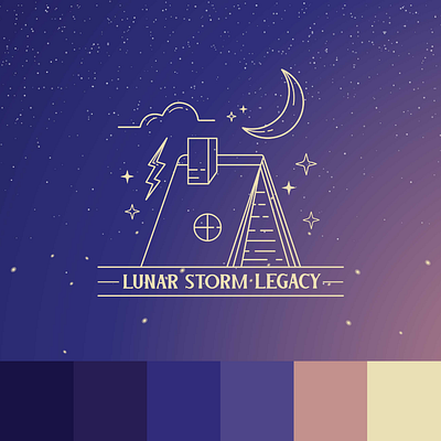 Lunar Storm Legacy Publishing aesthetic book book logo book publisher branding design design fairytale fantasy graphic design illustration lineart logo design magical moon proffessional stars vector whimiscal