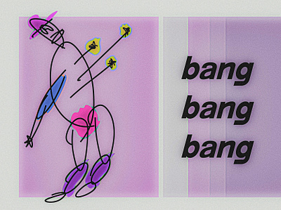 bang bang bang illustration illustrator line drawing nature pastel photoshop