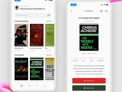 Book Reading App Design branding creative interface design dribbbleshots. dribble portfolio ui