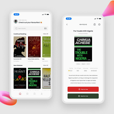 Book Reading App Design branding creative interface design dribbbleshots. dribble portfolio ui