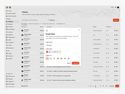Create Label · Koala UI branding clean create label dashboard design dialog figma illustration koala label landing landing page modal product product saas saas ui ui design ux ux design