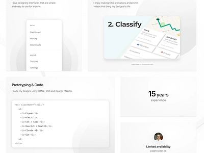 Tosider.dk - My Portfolio Website bento designer grid portfolio simple ui website