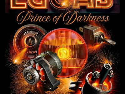 Lucas The prince of Darkness austin british cars car show healey jaguar land rover lotus lucas man cave decor mg mgb norton poster electronics rover sunbeam triumph