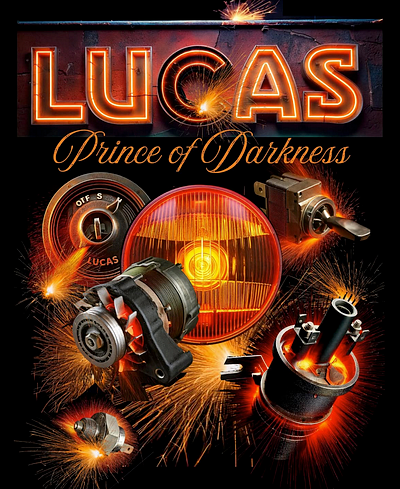 Lucas The prince of Darkness austin british cars car show healey jaguar land rover lotus lucas man cave decor mg mgb norton poster electronics rover sunbeam triumph