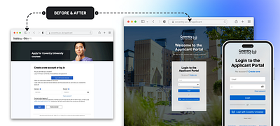 Coventry University Login Experience experience login product design ui ui design ux ux design