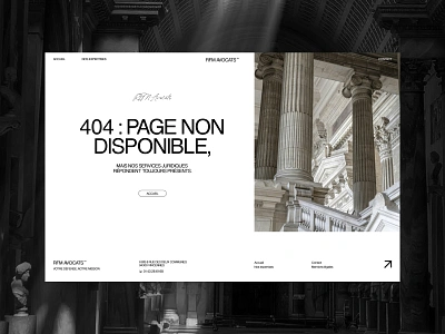 404 RFM Avocats 404 404 page design digital studio ui ui design uiux web design web development webdesign webdevelopment website