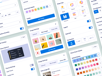 Chart Settings chart design system grid system layout product saas settings ui ux