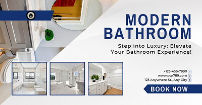 Social Media Template for Modern Bathroom canva