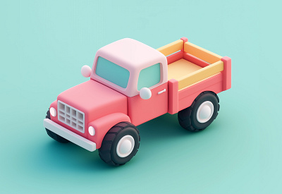 Unique 3D Cartoon Truck with Pastel Colors 3d 3d car 3d design 3d designer 3d model 3d pastel colors 3d truck 3d truck design 3d truck designs 3d truck model animation branding design gerdoo graphic design truck 3d truck cartoon truck in pastel colors unique 3d design unique 3d truck