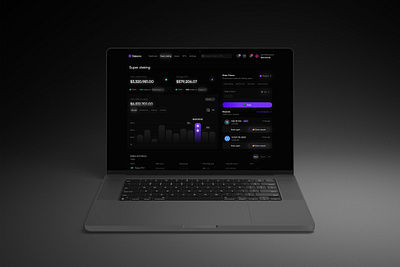 Staking dashboard with reward details. blockchain crypto design staking staking dashboard token tokenomics ui ux web3