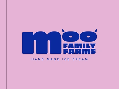 Day 27: Ice Cream Company Logo - Moo Family Farms brand identity branding dailylogochallenge graphic design logo