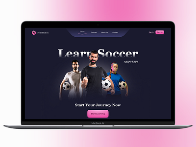 Swift Hudson - Soccer training website. branding graphic design ui