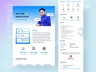 Resume Design flat resume uidesign