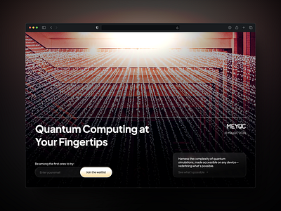 Quantum Computing Simulation ~ Landing Hero Section branding design figma graphic design hero section landing page quantum saas saas landing page ui uiux ux design web design website design