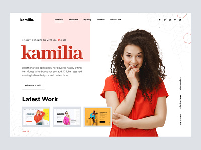 Portfolio Website Design awesome banner best branding cv design figma graphic design hero logo personal portfolio presentation resume software template tranding ui update ux