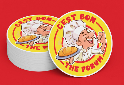 Chef Cartoon Logo | Bäcker-Cartoon-Logo-Design branding bäcker bäckerei logo bäckergeschäft cartoon cartoon logo chef cartoon chef illustration chef logo custom logo design graphic design illustration label logo logo maker menu design restaurant logo sticker vector