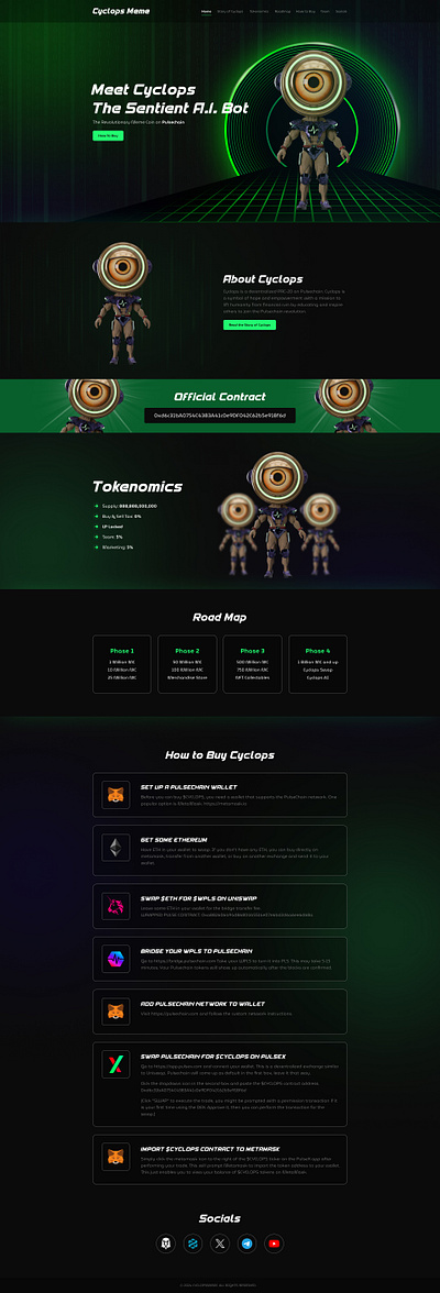 Cyclops Meme 3d character design crypto motion graphics nft ui web design