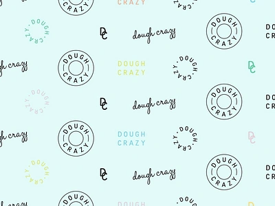 Dough Crazy Logo bakery branding bread cake cinnamon cookie cute design dessert donut food graphic design icon illustration logo pastry pie strawberry tart watermelon