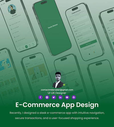 E-Commerce Mobile App Design branding graphic design logo mobile mobileapp mobileappdesign ui uidesign uiux webdesign