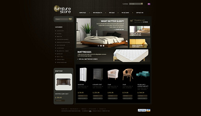 Furniture Website branding ui