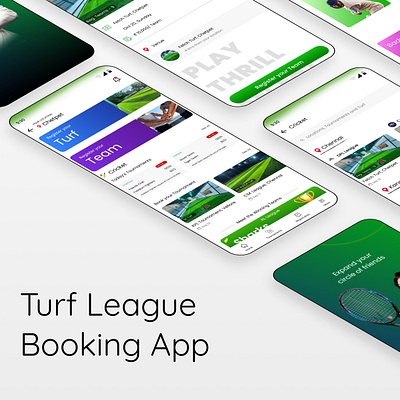 Turf League Booking App branding design designer graphic design motion graphics productdesign ui uiux webdesign