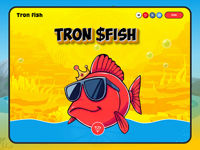 Tron Fish | Meme Coin | Meme Coin Landing Page base blockchain casino crypto landing page crypto meme design homepage landing page meme coin meme coin homepage meme coin landing page meme fun meme ui meme website presale token landing page tron tron fish ui webdesign